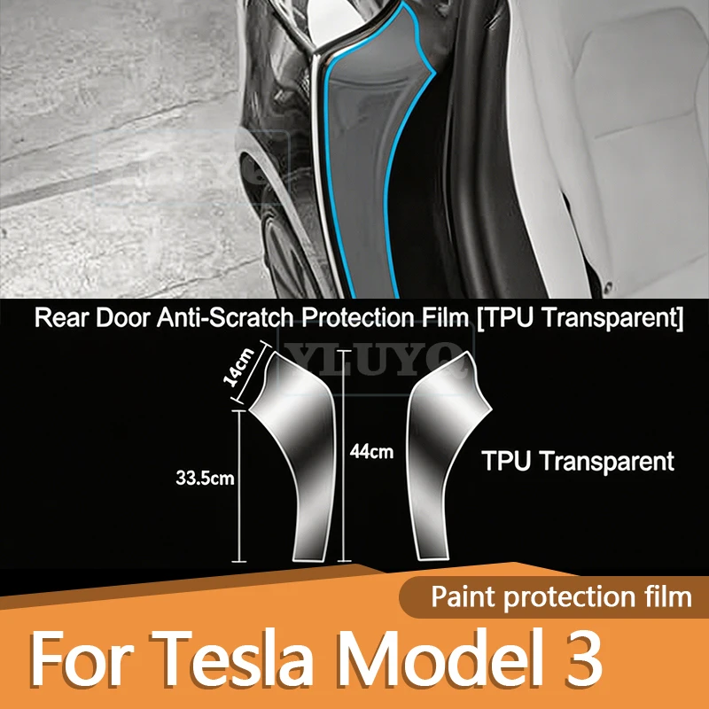 

Защитная пленка из ТПУ для фар и дверей Tesla Model 3/Y Juniper, невидимая, безрезная, устойчивая к царапинам, наклейка для защиты краски