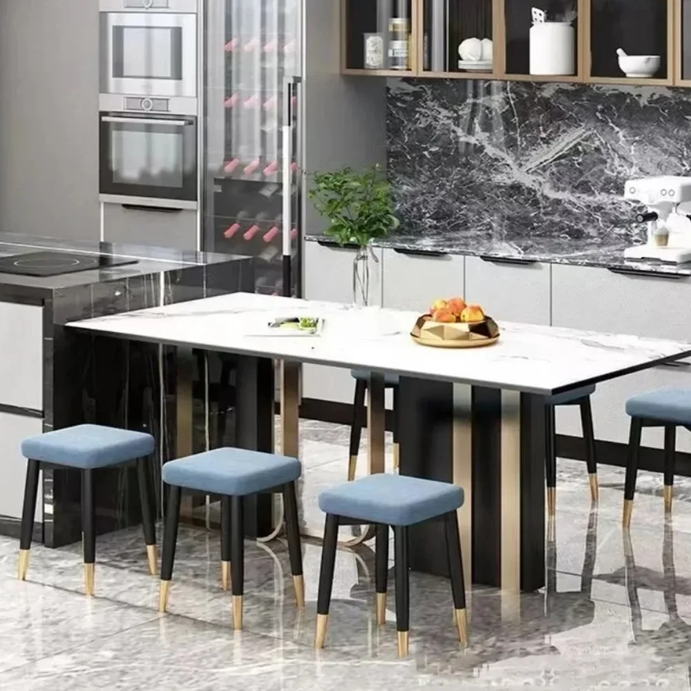 Stackable Dining Stool Kitchen Home Nordic Modern Restaurant High Square Stool Household Save Space Restaurant Simple Chair