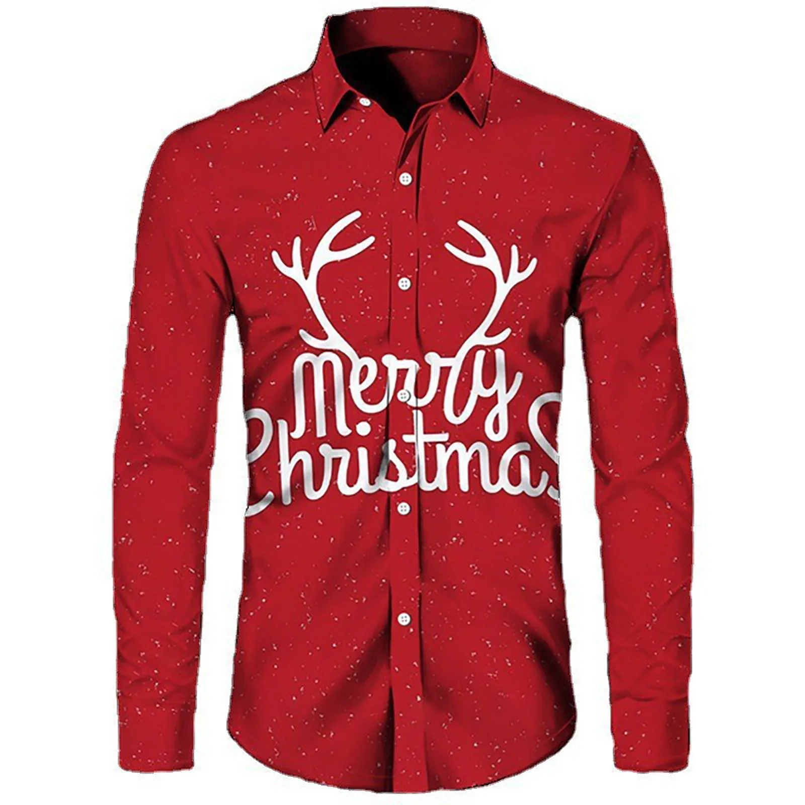 

Mens Christmas Theme Shirt Fashion 3d Print Long Sleeve Turn Down Collar Fit Shirt Harajuku Holiday Slim Xmas Casual Clothing
