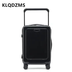 KLQDZMS-Valise de Voyage à Roulettes Universelle pour Ordinateur Portable, Bagage de Cabine, Ouverture Avant, 20 Pouces, ABS + PC