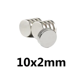 20~300pcs 10x2 mm Round Powerful Magnet Fridge Bulk Sheet Neodymium Disc Magnet 10x2mm Permanent NdFeB Strong Magnets 10*2 mm