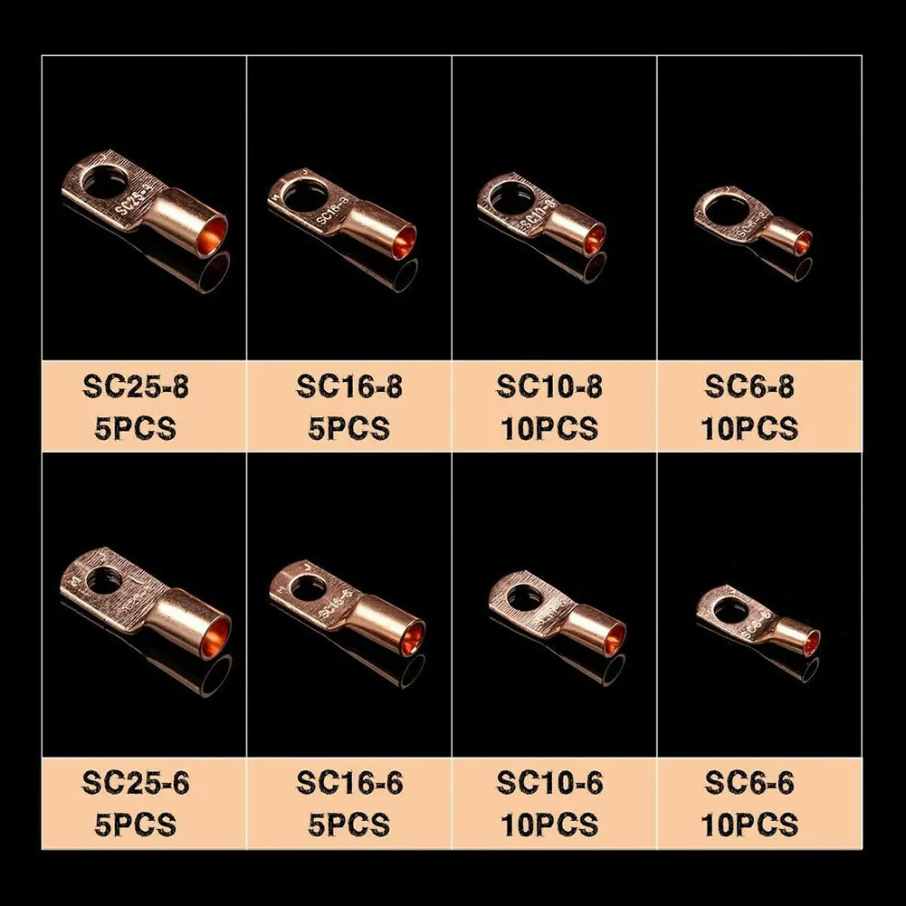 

With Box Ring Terminal Exquisite Parts Conduit Wire Crimp Cable Connectors Copper Kit Lug Tube Terminals Welding