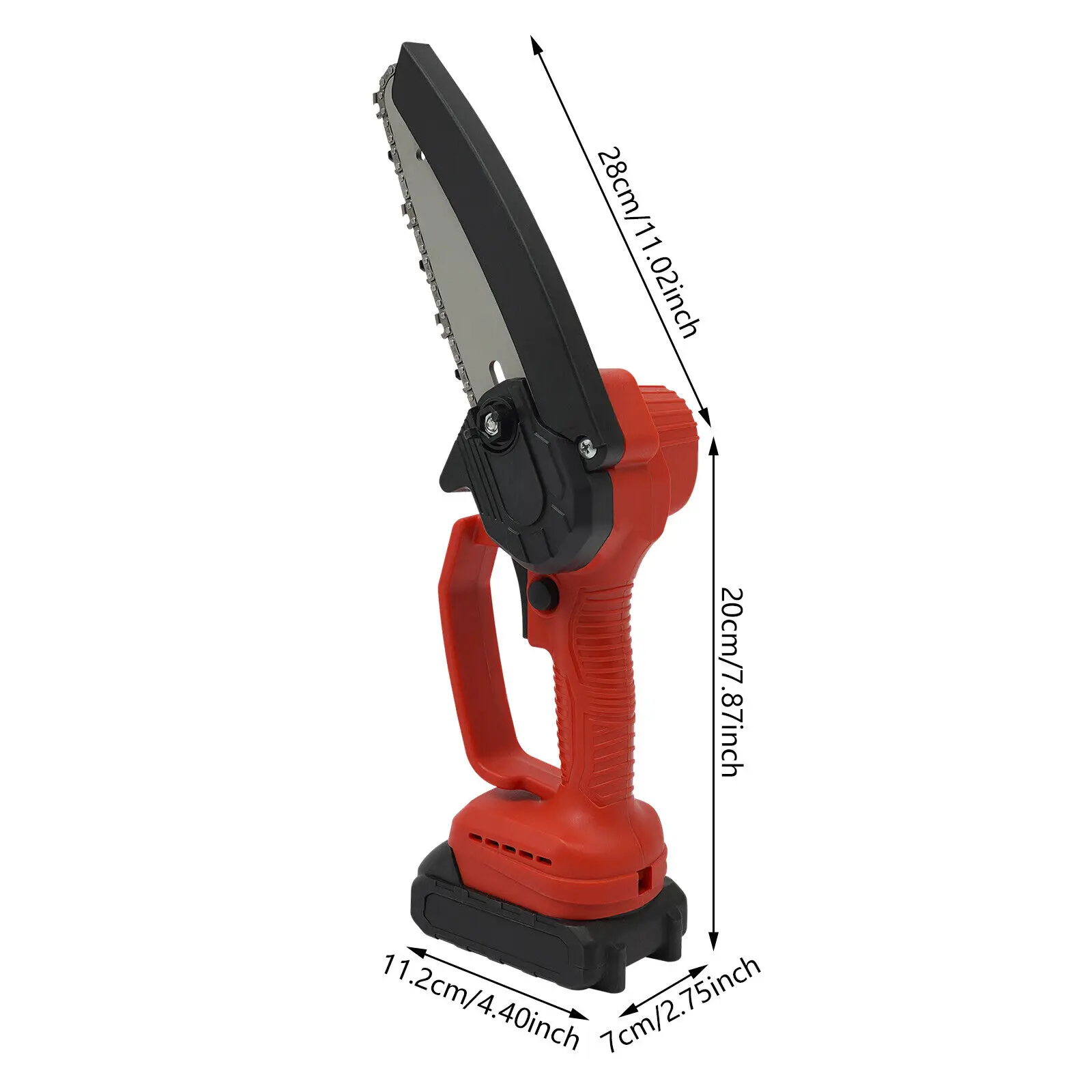 Cordless Electric Chainsaw Wood Tree Cutting Pruning Woodworking Cutter 450W