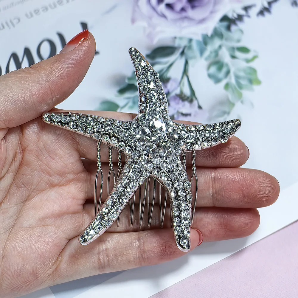 Noble and Elegan Sea Star Bridal Hair Comb