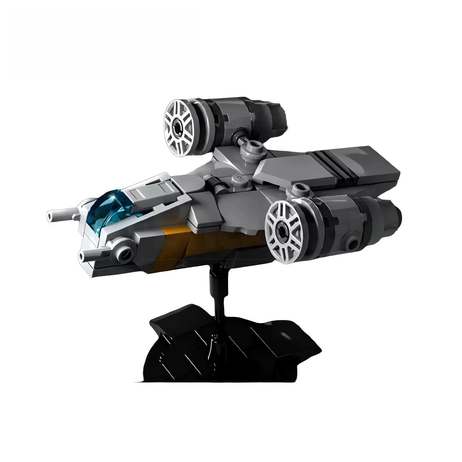 Mini Heavy‑Duty Deep‑Space Shuttle Building Bricks Collection Interstellar Freight Vessel Model Home Shelf Decor Ornament  Gift
