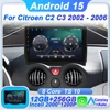シトロエン C2 C3 2002 - 2006 カーオーディオプレーヤー Carplay Android 自動 8 コアカーラジオ自動車 BT ナビゲーション GPS タッチスクリーン 1