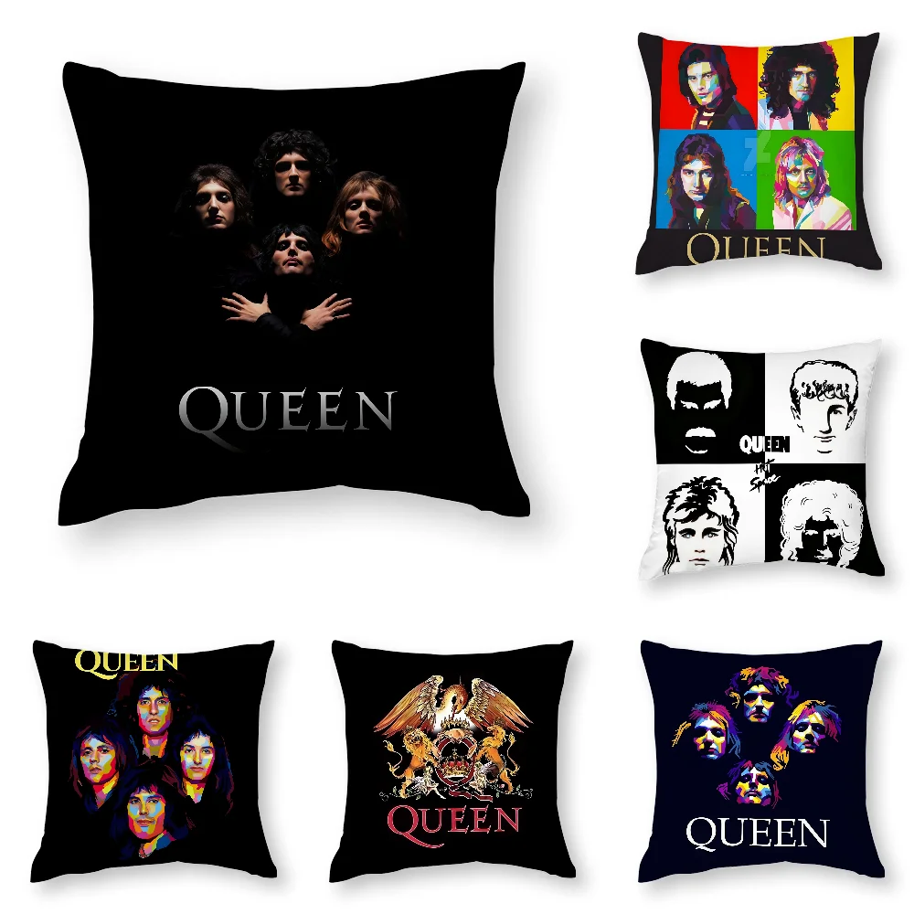 

Q-Queen Band Pillow Case 3D Print Polyester Fiber 40*40 cm Home Sofa Throw Pillow Cover Decoration Festival Gift
