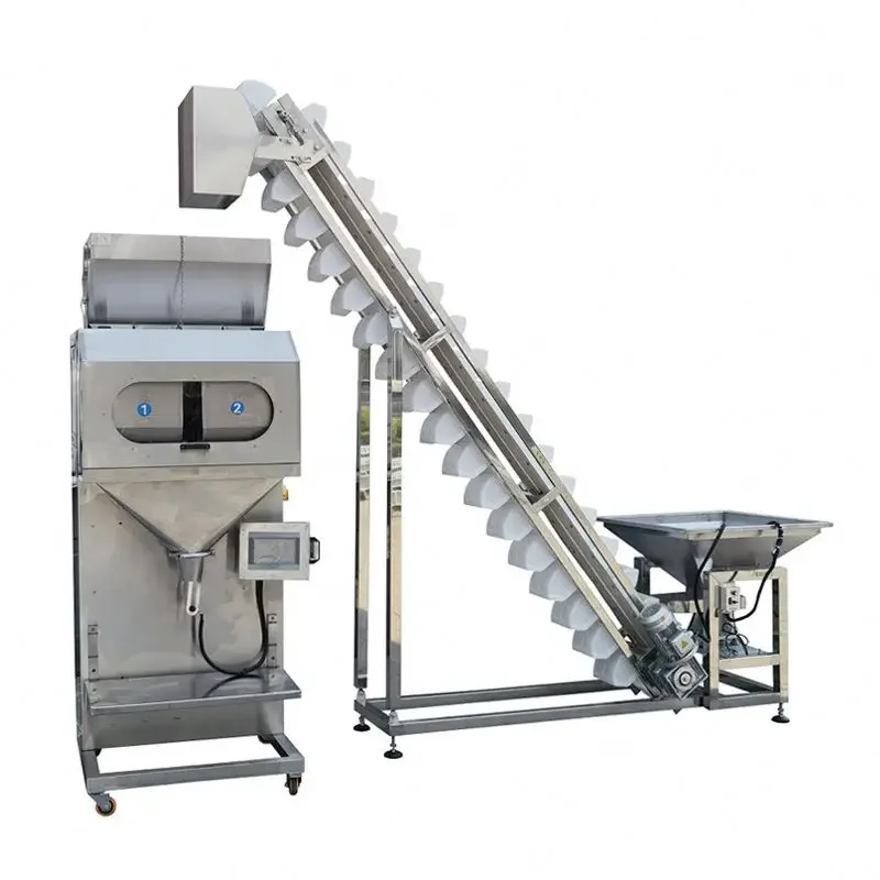 2 head granule linear scale weigher linear weigher filler packing machine for dry fruits