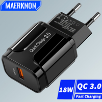 18W EU/US Plug Phone Charger USB Quick Charging Charger Mobile Phone Adapter For iPhone Xiaomi Huawei Samsung Phone Accessories