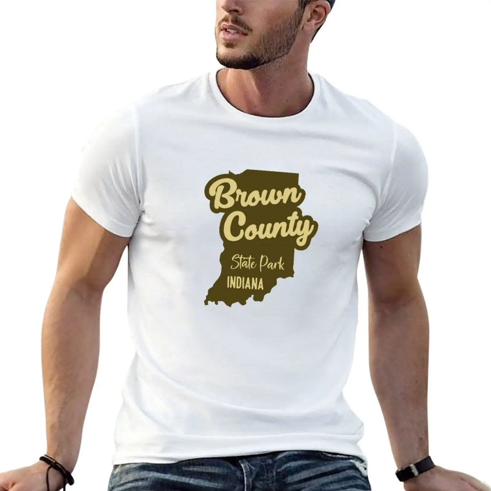 

luxury shirt t personalised man shirts Brown man t cotton County shirt State t Park T-Shirt Indiana