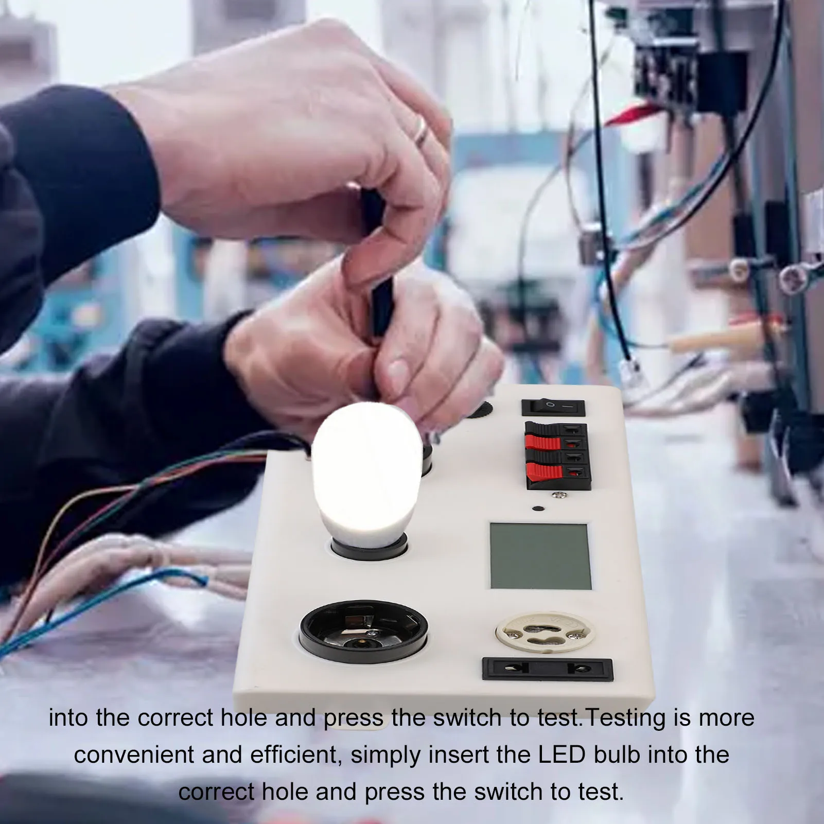 Picture 4: LED Bulb Power Tester Multifunctional Current Voltage Power PF E27 E14 GU10 2 Prong Plug Bulb Socket Tester LED Lamp Bulb Tester