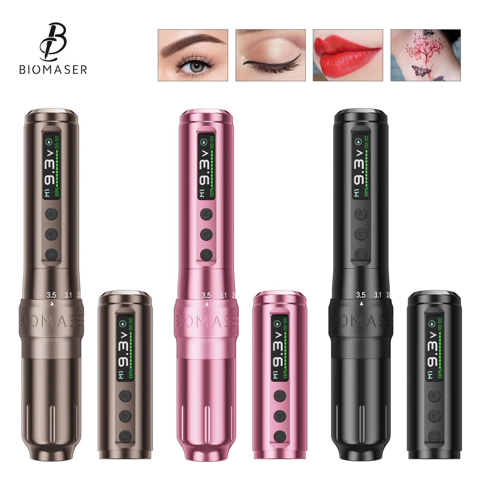 

BIOMASER U1 Pro Wireless Tattoo Machine for Permanent Makeup Eyebrows Artist Tattoo Supplies Tattoo Gun Fit Universal Cartridges