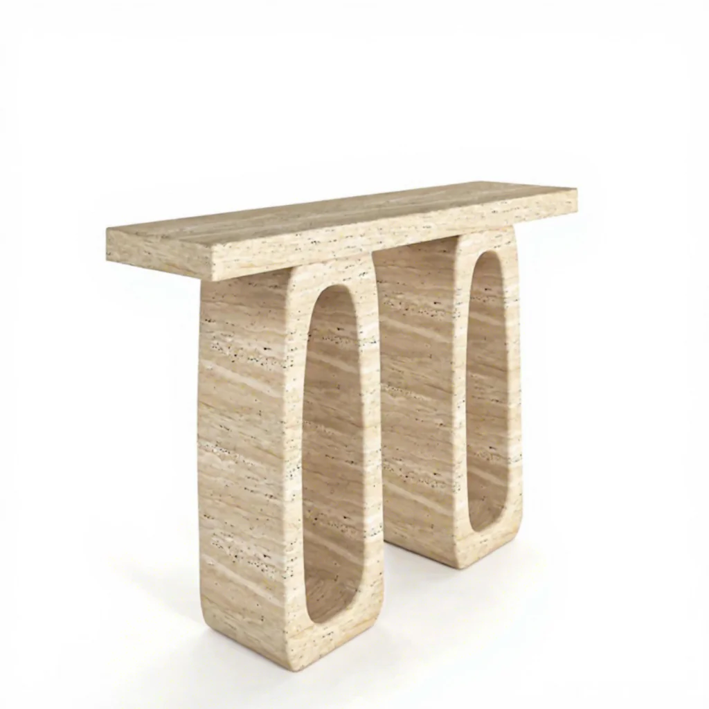 

xx-Natural Beige Travertine Entrance Entryway Living Room Console Table^