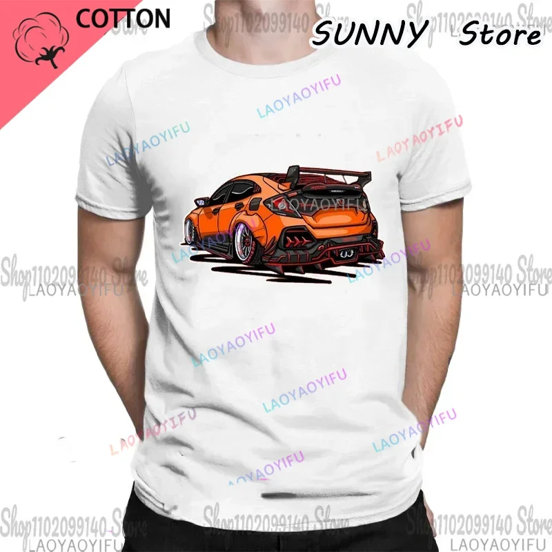 Civic SI Car Design T-shirt,Funny jazz Car Print,Hip Hop Boy,Casual Tops,Cool Man Tees,New Fashion,Summer