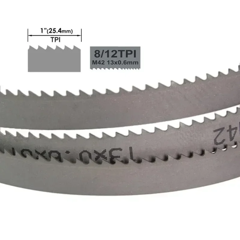 Lâmina de serra de fita m42 hss 1140mm, 4 unidades, lâminas de serra de fita bi metal 1140 13 0.65mm 8/12tpi 10/14tpi dentes para corte de metal bimetálico