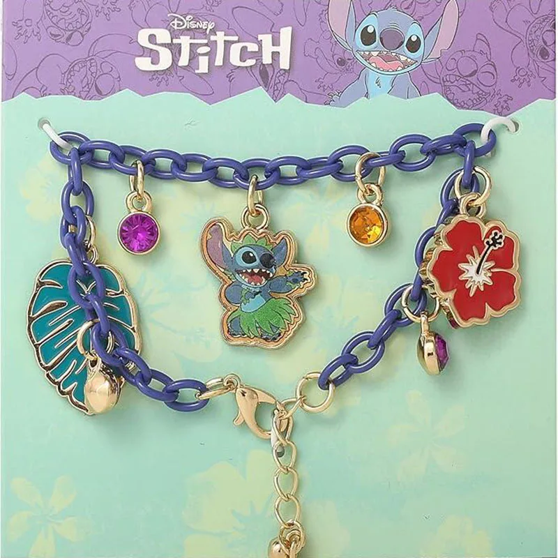 Pulsera de punto de baile Hula Kawaii de Disney, pulsera de personaje de Anime de dibujos animados Kawaii, accesorios de joyería ajustables, regalos de cumpleaños