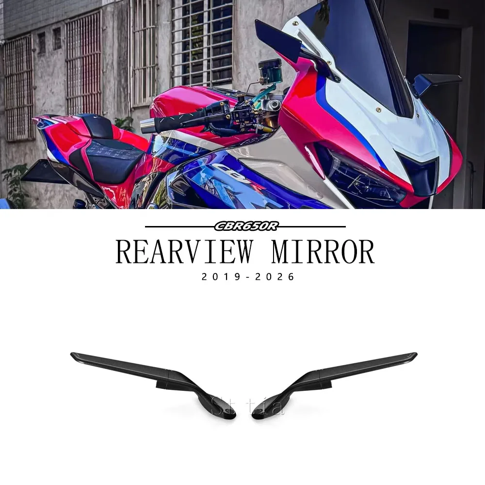

2026 CBR650R Rearview Mirror Motorcycle Invisible Rearview Mirror For Honda CBR 650R CBR650R 2019-2025 Aluminum Winglet Mirror