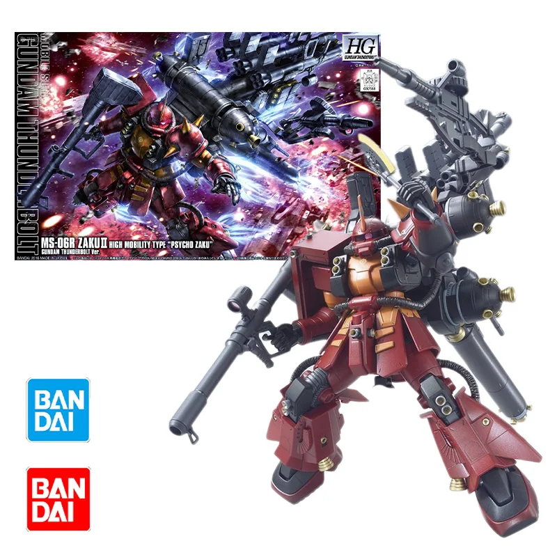 

Bandai GUNDAM HGGT 1/144 MS-06R ZAKU2, набор моделей психоzaku высокой мобильности, аниме экшн-истребитель, сборные модели, игрушка-робот