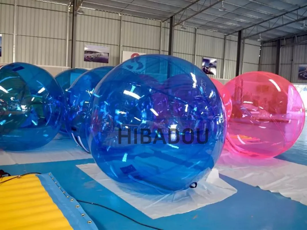 ลูกบอลน้ำเป่าลม TPU ขนาด 2 เมตร วัสดุใส สำหรับคนอยู่ข้างในเล่นในสระ บอลน้ำสำหรับเต้นรำ บอลเดินบนน้ำ