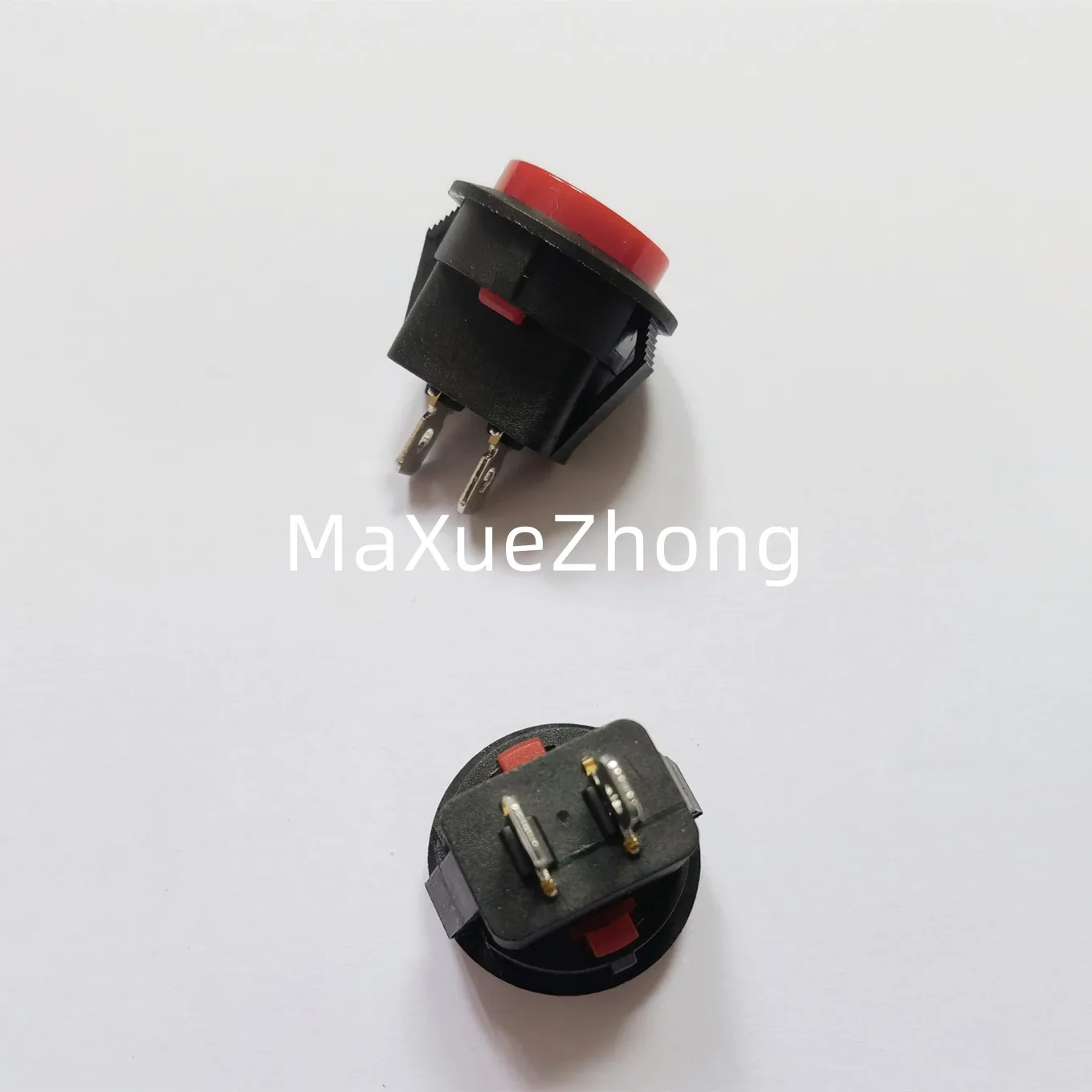 Original new 100% supply double loose round button switch push on switch DS-858 mounting hole 20MM red green button