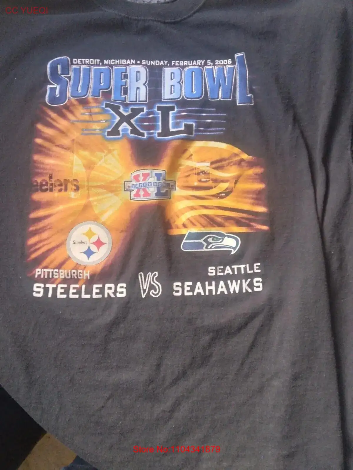 Mens 2xl Superbowl 2006 T Shirt Lions vs seahawks