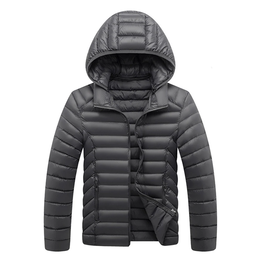 Casual Outwear Detachable Hood Black Casual Hooded Puffer Jacket Casual Jackets Brand New Condition Hooded Feature