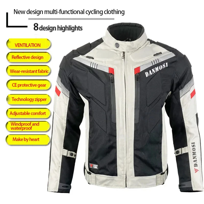 Motorcycle wear male anti-fall motorcycle racing suit knight equipment four seasons anti-water riding suit set