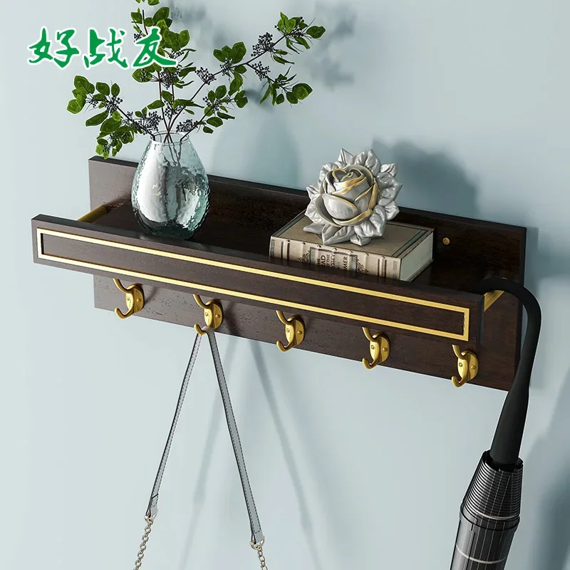 YY Good Comrade-in-Arms Solid Wood Bedroom Entrance Wall Hanger