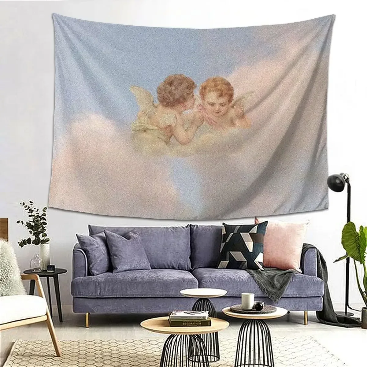 Renaissance Cloud Angels Tapestry Decoration Art Aesthetic Tapestries for Living Room Bedroom Decor Home Wall Cloth Wall Hanging