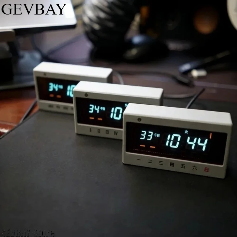 horloge-calendrier-perpetuel-a-Ecran-vfd-futaba-haute-precision-compensee-par-temperature-coque-grise-imprimee-en-3d-affichage-de-bureau-cadeau