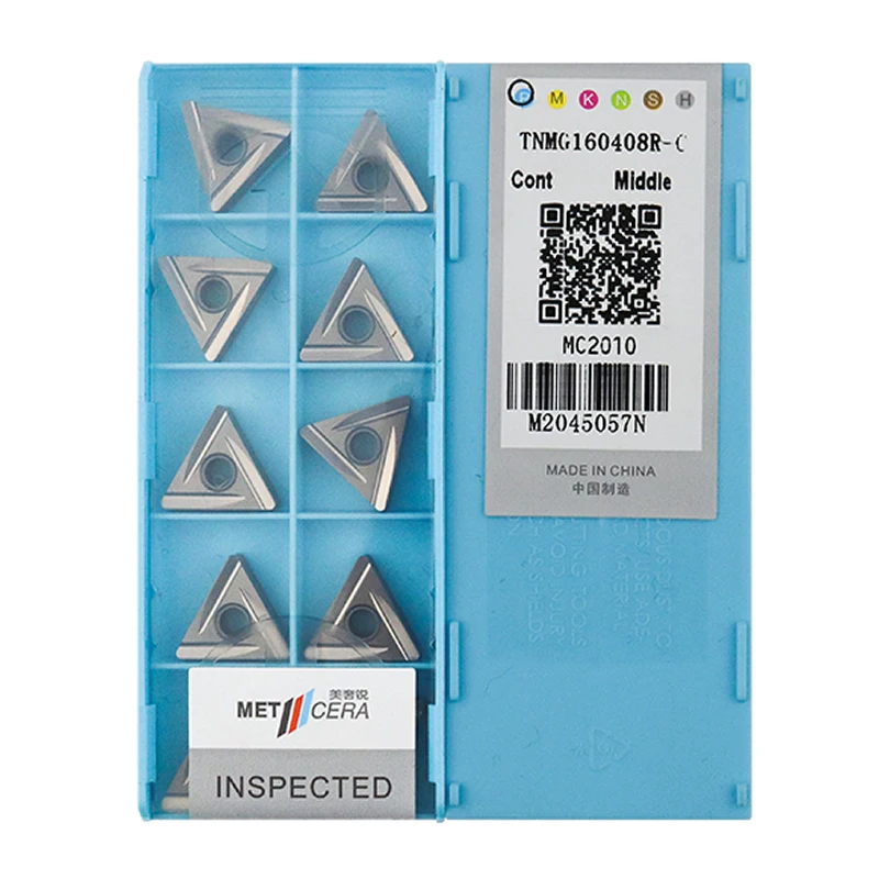 10pcs METCERA Original TNMG TNMG160404 TNMG160408 R-C L-C MC2010 CNC Lathe Cutting Tools Cermet Roughing Carbide Turning Inserts