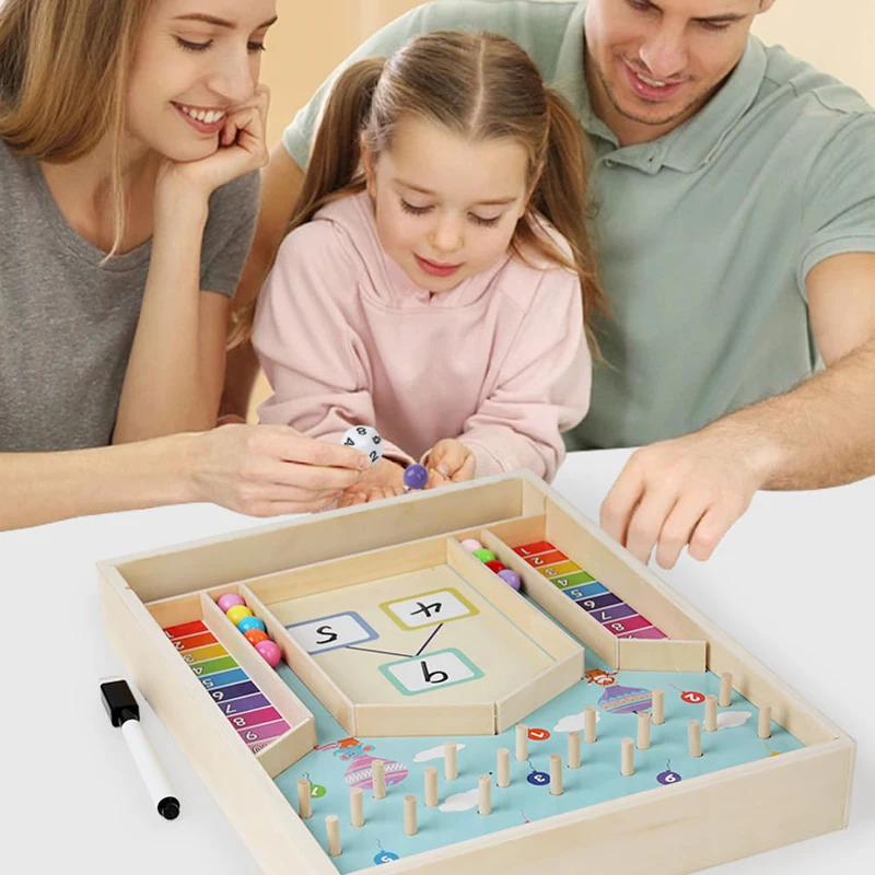 Kids Montessori Math Counting Learning Toys Teaching Tool Number Decompositio Addition Subtraction Kindergarten Educatinal Game