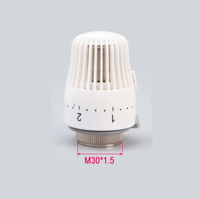 4pcs Thermostatic Head M30*1.5mm Threaded Thermostatic Radiator Valve Heating Temperature Control Valve With Anti-freeze Protect