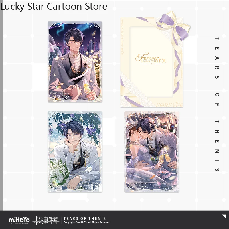 البيع الرسمي MiHoYo Presale Sunsyea Tears of Themis Cosplay إلى الأبد يبدأ معك مجموعة بطاقات تذكارية مجموعة Marius von Hagen