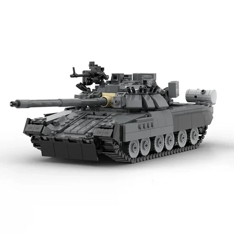 Bloques de construcción Moc, modelo de coche militar, T-80UK, tecnología de tanque de batalla principal, bloques modulares, regalos, juguetes de Navidad, conjuntos DIY de montaje