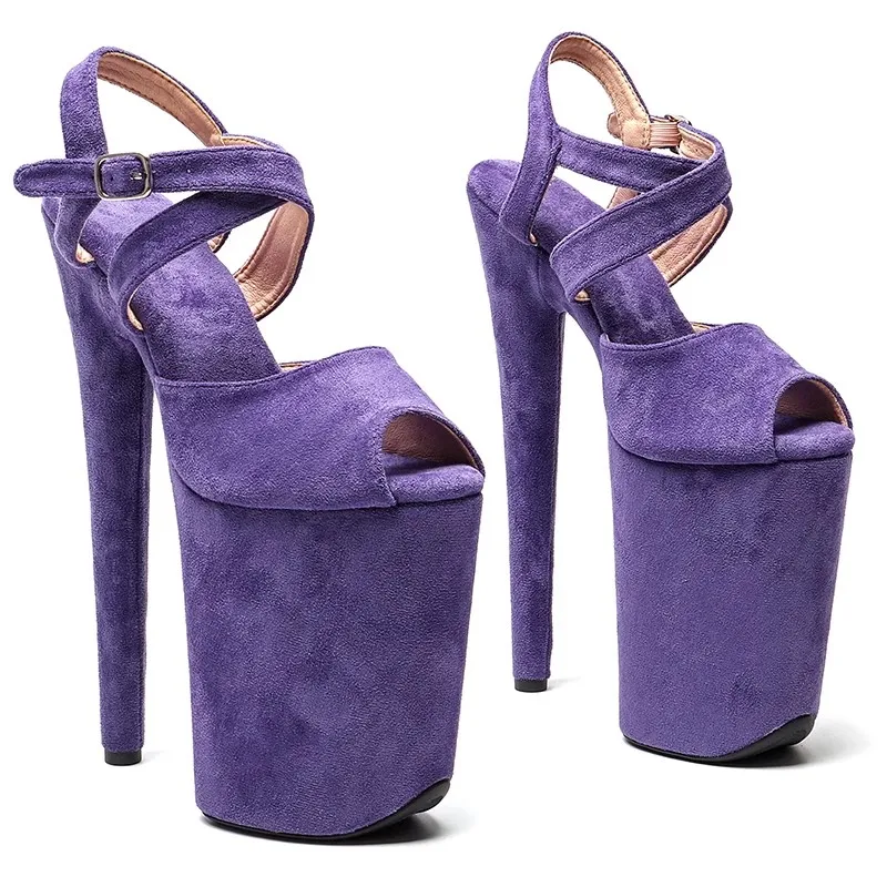 

LAIJIANJINXIA New Sexy Stiletto Sandals Platform Women Shoes Sexy Dance Shoes 23 CM High Heels Sandals Pole Dancing Shoes 077