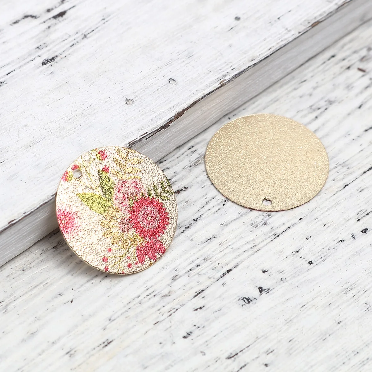 20mm Multicolor Copper Enamel Painting Charms Round Sparkledust Metal Pendants DIY Making Necklace Earrings Women Jewelry,10PCs