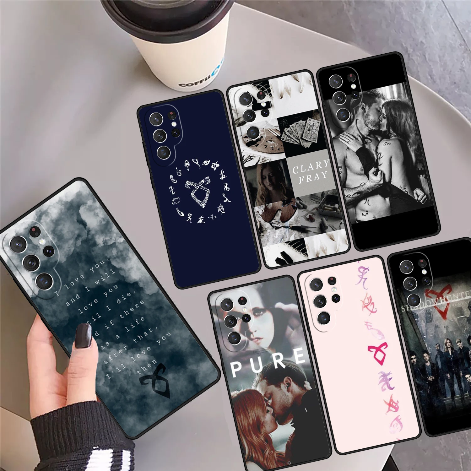 Shadowhunters TV Clary Fray Jace Phone Case Cover For Samsung Galaxy S24 Ultra 23 S22 Plus S21 FE S20 S8 S9 S10 Note 10 Pro 20