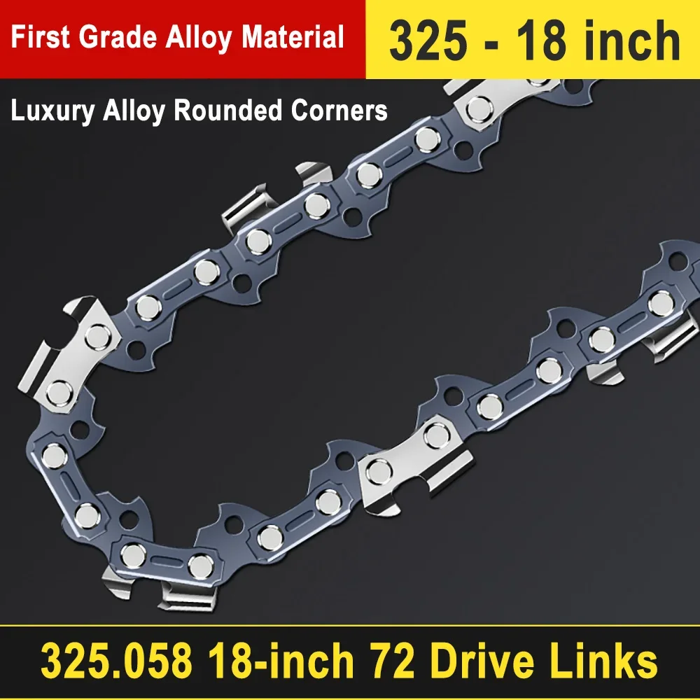 18 بوصة البنزين بالمنشار 72 محرك الروابط 0.325 "الملعب 0.058" دليل تقريب القاطع رؤساء سبيكة سلسلة المنشار شفرة سلاسل استبدال