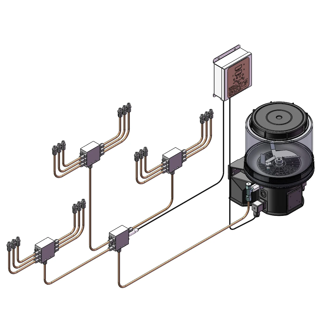 كتلة موزع الشحوم التقدمية JPQ لنظام التشحيم التقدمي صمام تقسيم تزييت الشحوم