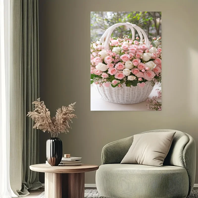 Puzzle da 1000 pezzi con rosa rosa e floreale con pezzi a forma di cuore - Gioco spesso e impegnativo per adulti e adolescenti, fiore vibrante