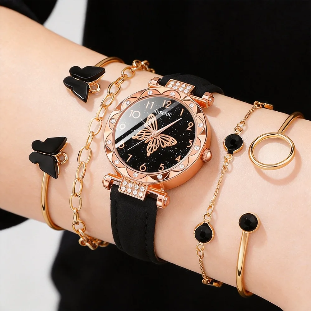 5Pc Trendy Latest Elegant And Fashionable Quartz Watch, Ideal Gift For Friends And Family On Valentine's Day, Easter, Birthdays