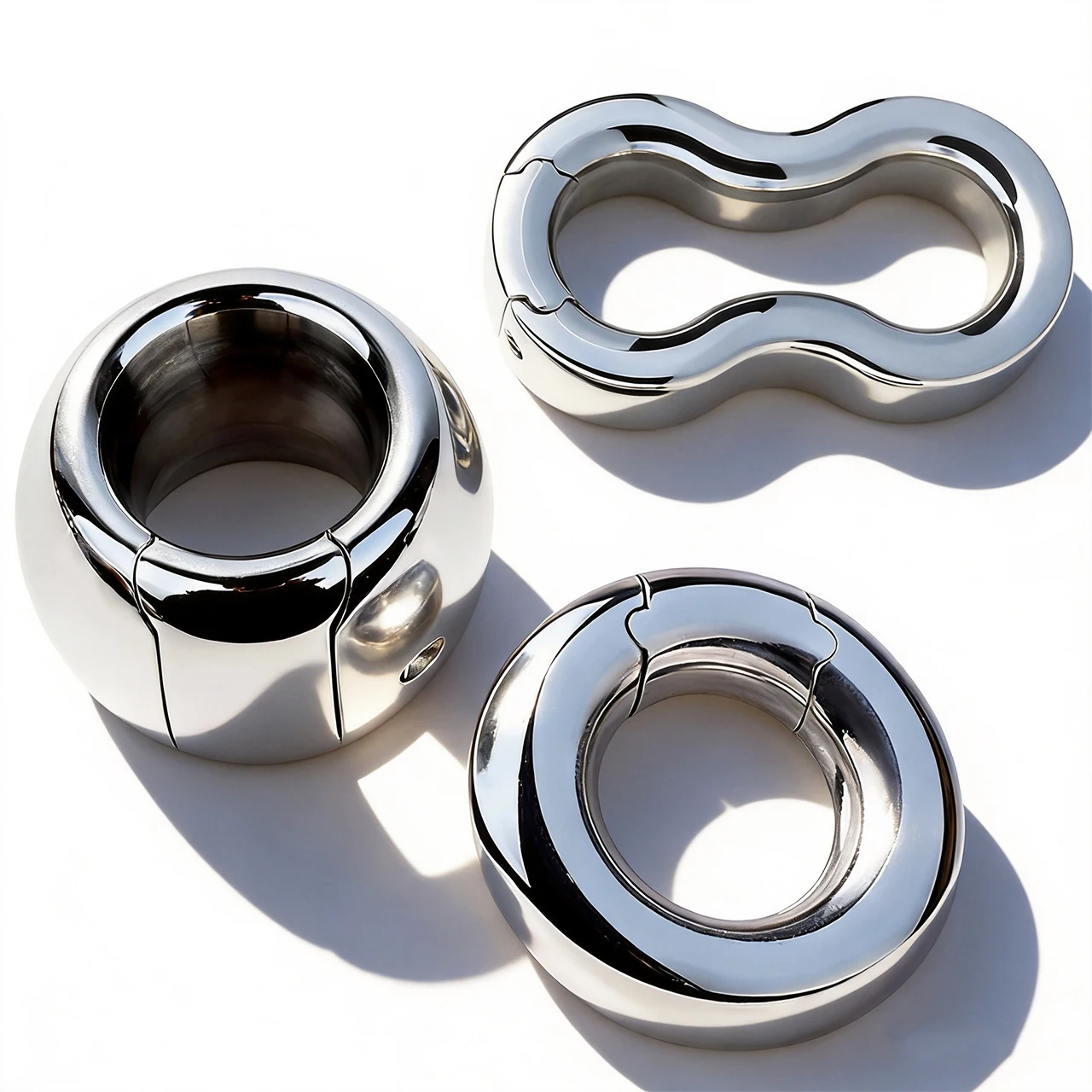 FRRK Weight Scrotal Ring Stainless Steel Ball Stretcher Metal Lock Ring Male Bondage Adult Intimate Personal Restraint Wear Toy
