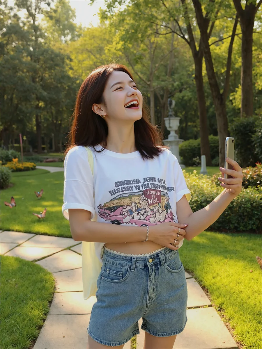 반바지 여성용 하이 웨이스트 경량 미들 비치 위장 여성용 클래식 스팽글 의상 Ruffles Femme