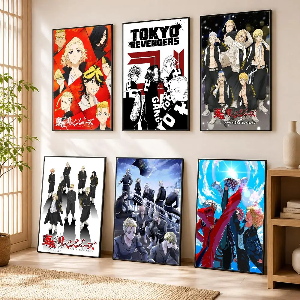 Tokyo R-Revengers Poster Stickers HD Painting Self-Adhesive Art for Bedroom Living Room Home Decor Wall Decals Gift