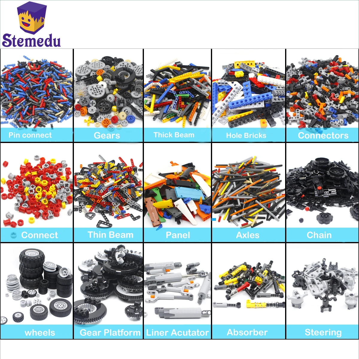 Moc Brick Building Blocks Technology Mechanical Bulk Parts Gear Small Parts Accessories Puzzle DIY Toy Compatible With All Brand