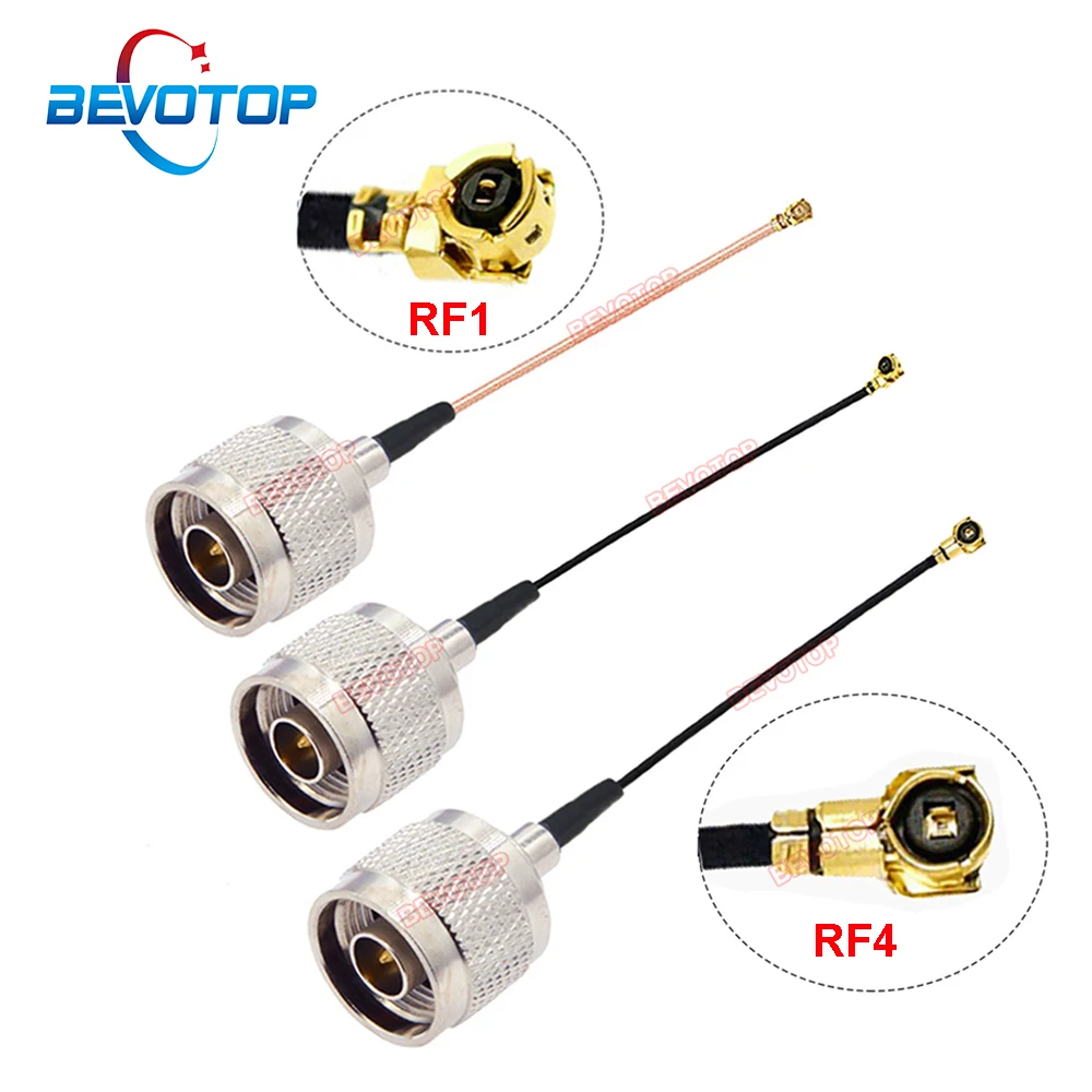 1PCS N to IPX Jumper N Male Plug to 1st/4th Generation RF1 / RF4 Female Jack RF1.13 / RG178 Pigtail Antenna Extension Cable