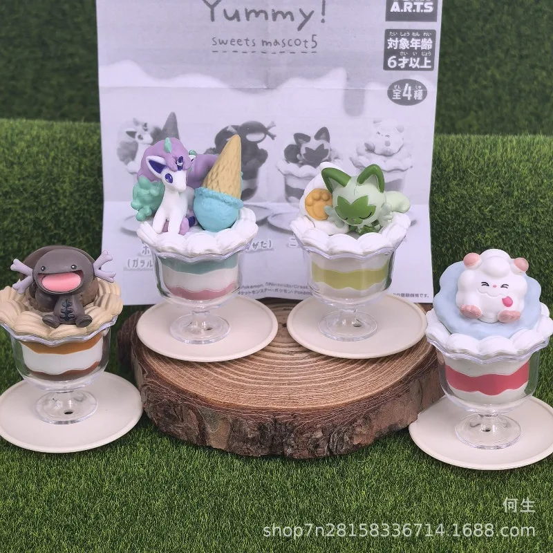 Pokemon Yummy Sweets Macot 5 Icecream Cup Blind Box Toys Cute Anime Figure Sprigatito Doll Model Toys Collect Ornaments