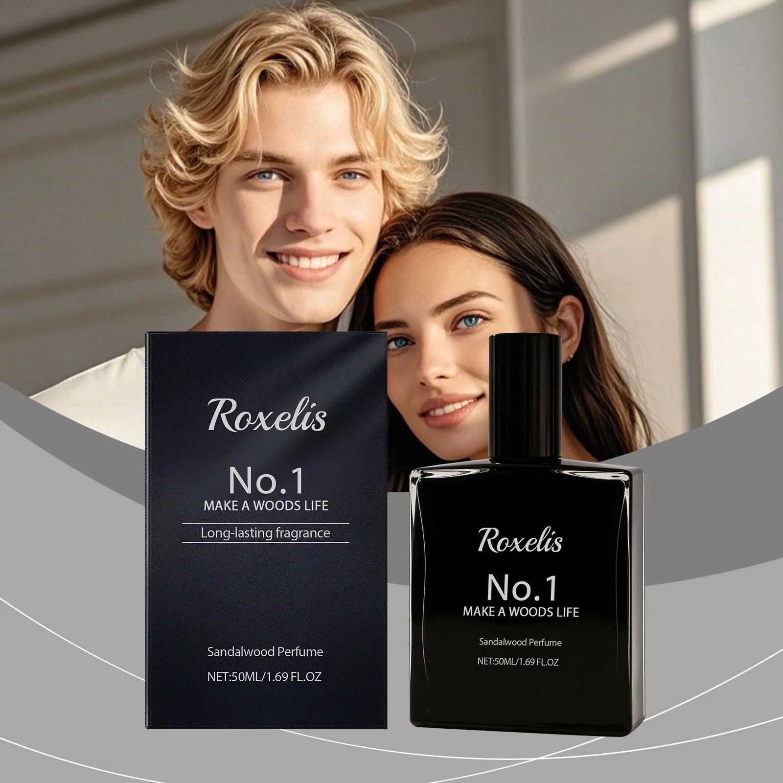 Sandalwood Forest Couple Eau de ToiletteNiche Woody Notes, Fresh & Long-Lasting,Romantic Dating Charm, Elegant Gentle Perfume