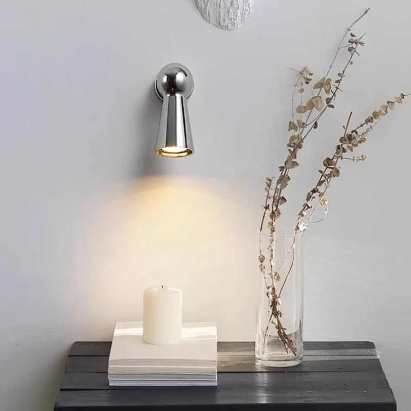 Retro Decoration Silver Adjustable Wall Lamp Foyer Loft Coffee Shop Corridor Entrance Sign Spotlight Modern Creative Lighting